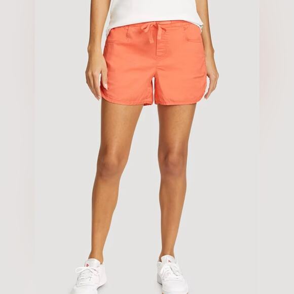 NWT EDDIE BAUER Women's Aspire Pull-On Dusty Coral Outdoor Shorts Sz 10 - Picture 1 of 16